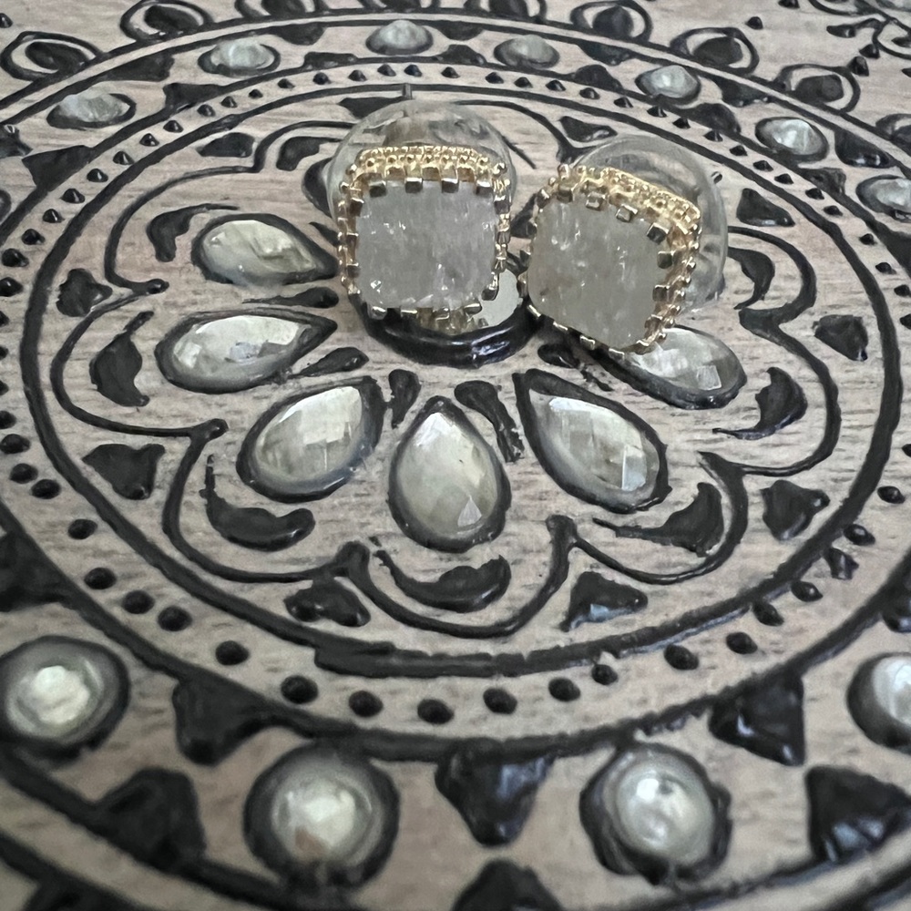Gold Druzy Studs